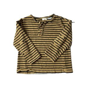Play Up Unisex Black | Brown | Stripe Long Sleeve T-Shirt size: 4T